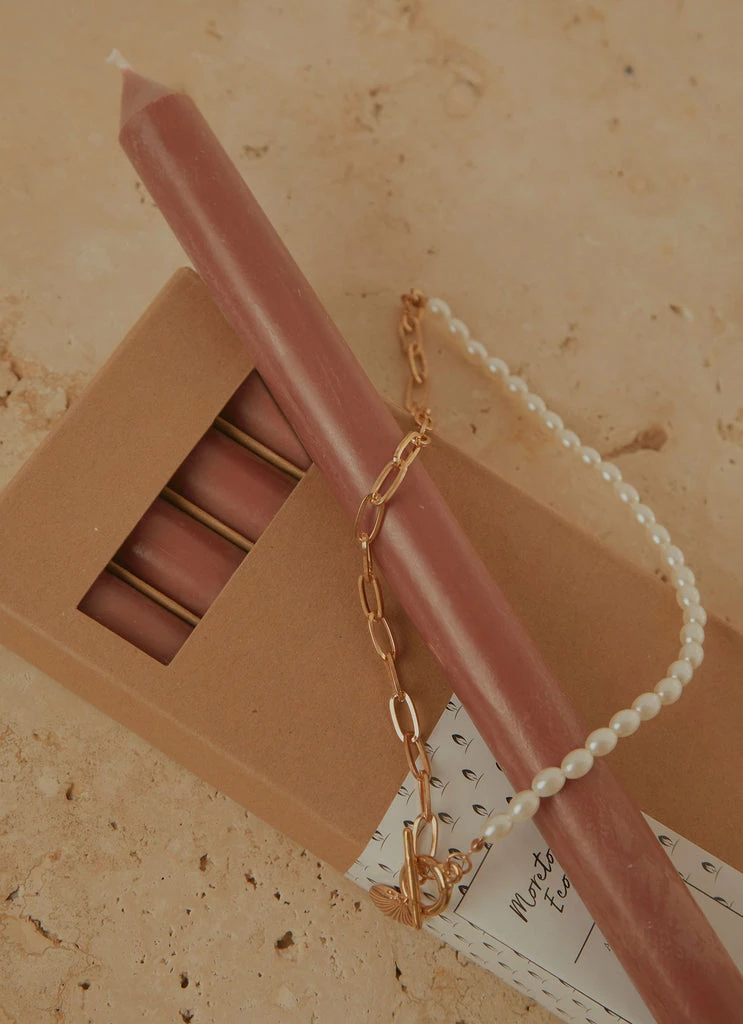 Candle Co - Moreton Eco Dinner Candle 4 Pack - Chocolate 4 Candle Co - Moreton Eco Dinner Candle 4 Pack - Chocolate - Image 2