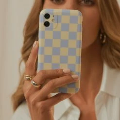 Peppermayo - The Moment IPhone Case - Blue Check -Accessories Shop 14a988c5e04f4e198e971474959544d8 1024x1024