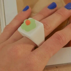 Peppermayo - Tiana Resin Ring - Green -Accessories Shop 1ff95270f21a410a86045975d73353e9 1024x1024