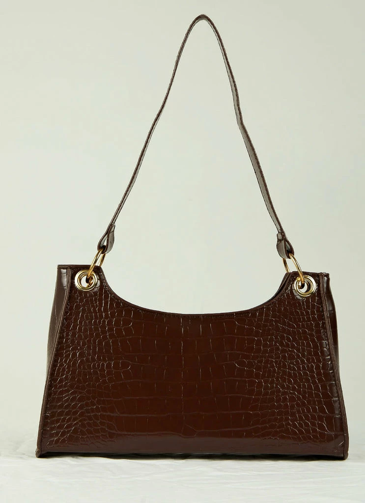 Peppermayo - Castings Handbag - Chocolate Croc 6 Peppermayo - Castings Handbag - Chocolate Croc - Image 4