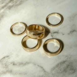 Peppermayo - French Girl Ring Set - Gold