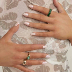 Riley Hubatka X Peppermayo - A Fairytale Ring Set - Gold And Green -Accessories Shop 3a3414b7c3f746e18890a0a1eea25337 1024x1024