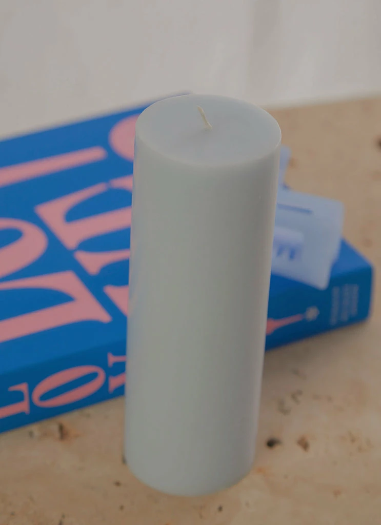 Candle Co - Moreton Eco Slim Pillar Candle- 5 X 15cm - Pastel Blue 5 Candle Co - Moreton Eco Slim Pillar Candle- 5 X 15cm - Pastel Blue - Image 3