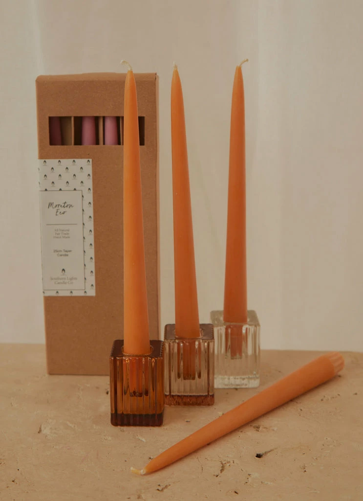Candle Co - Moreton Eco Taper Candle Pack Of 4 - Orange 5 Candle Co - Moreton Eco Taper Candle Pack Of 4 - Orange - Image 3