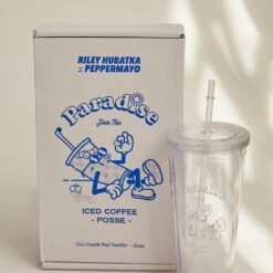 Riley Hubatka X Peppermayo - Iced Coffee Posse Tumbler - Clear -Accessories Shop 7e4154c1e2bc48498f672cba20e6cb66 1024x1024