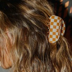 Peppermayo - Saturday Style Hair Clip - Orange Check -Accessories Shop 89acd844cbd543179c44c9c5ad05ff8c 1024x1024