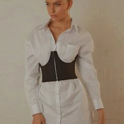 Peppermayo Exclusive - Summer Fade Underbust Corset - Black