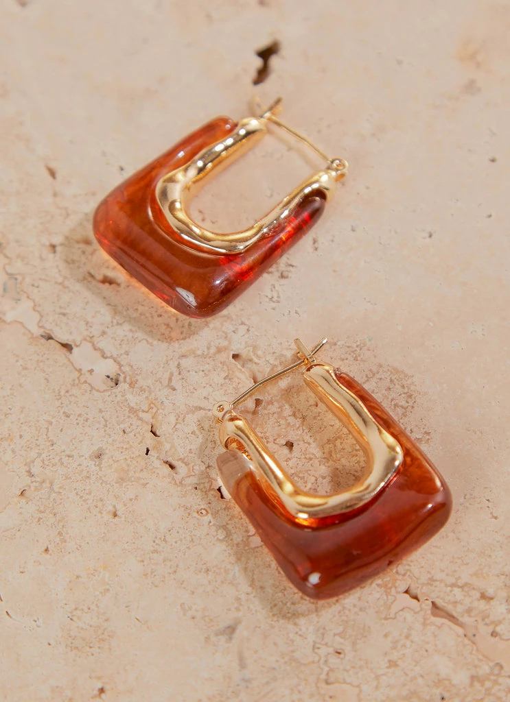 Peppermayo - Peaceful Groove Earrings - Brown 4 Peppermayo - Peaceful Groove Earrings - Brown - Image 2