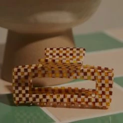 Peppermayo - Alba Hair Clip - Yellow Check 9 Peppermayo - Alba Hair Clip - Yellow Check -Accessories Shop AlbaHairClip 3 1024x1024