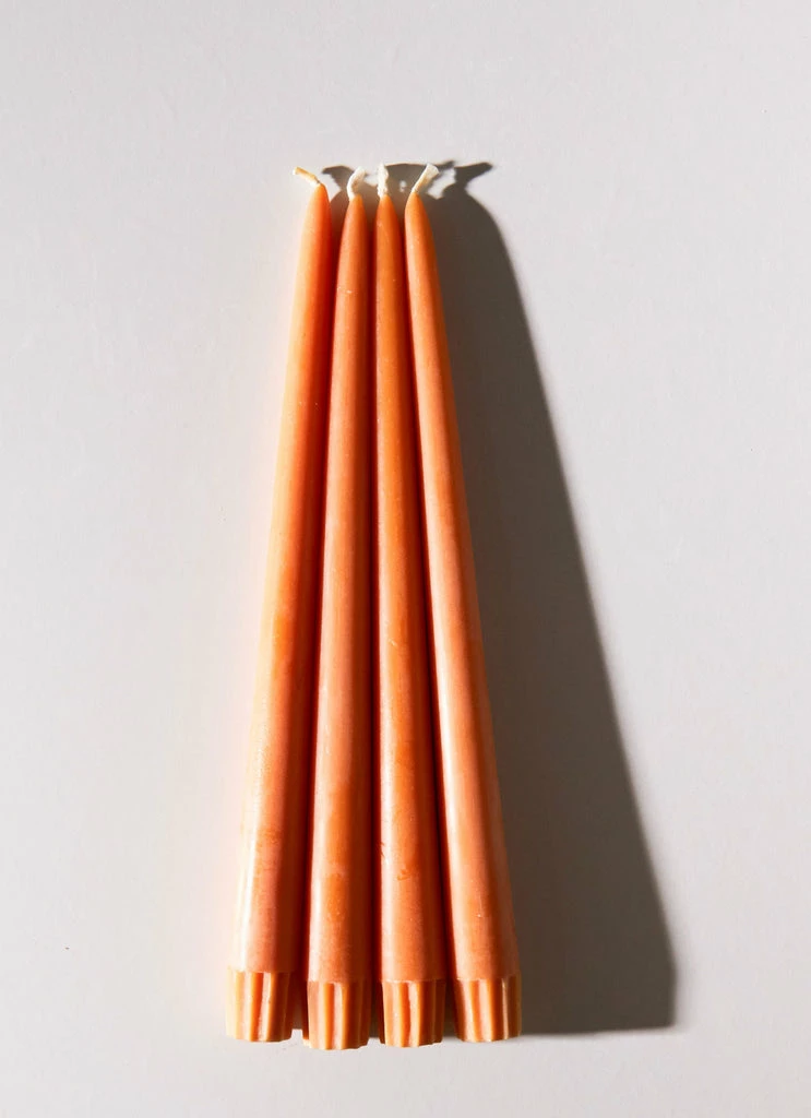 Candle Co - Moreton Eco Taper Candle Pack Of 4 - Orange 3 Candle Co - Moreton Eco Taper Candle Pack Of 4 - Orange