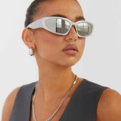 Silk X Peppermayo - Cyber Hacker Sunglasses - Silver