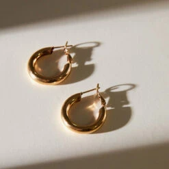 Peppermayo - Kaia Hoop Earrings - Gold -Accessories Shop Gifting Jewellery 21 1024x1024