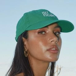 Peppermayo Exclusive - Isle Escape Dad Cap - Jade Green -Accessories Shop Isle Escape Ecom Crops 104 1024x1024