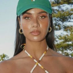 Peppermayo Exclusive - Club Palma Dad Cap - Jade Green -Accessories Shop Isle Escape Ecom Crops 126 1024x1024