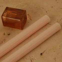 Candle Co - Moreton Eco Fluted Dinner Candle - Nude -Accessories Shop Moreton Eco 30cm Fluted Candle Nude 4 1024x1024