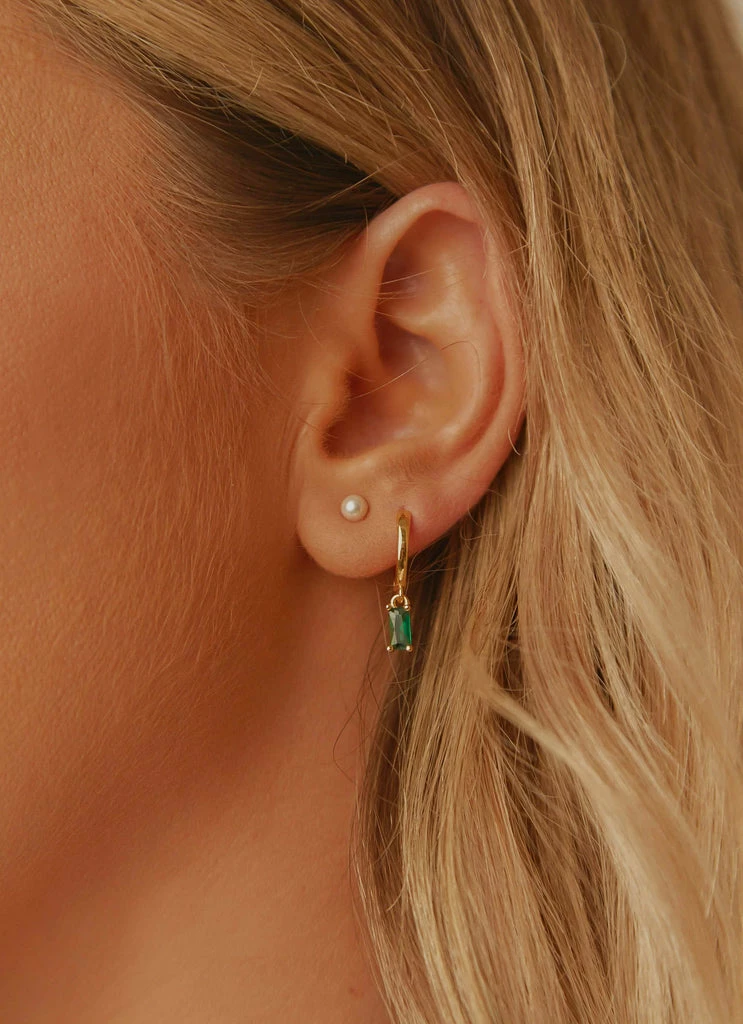 Peppermayo - Before You Earrings - Emerald 3 Peppermayo - Before You Earrings - Emerald