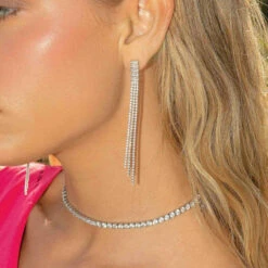 Peppermayo - Head Over Heels Diamante Necklace - Silver 8 Peppermayo - Head Over Heels Diamante Necklace - Silver -Accessories Shop Peppermayo NYE HeadOverHeels necklace 2 1024x1024