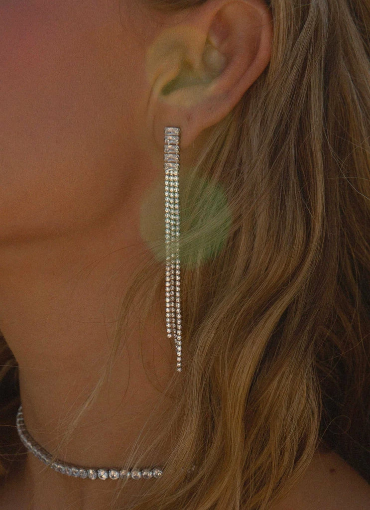 Peppermayo - Mirrorball Diamante Earrings - Silver 3 Peppermayo - Mirrorball Diamante Earrings - Silver