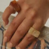 Peppermayo - On My Mind Resin Ring - Ivory -Accessories Shop a164134ad3da45649d16cda8366a676b 1024x1024