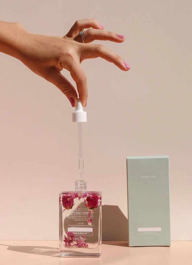 Peggy Sue - Bath & Body Oil - Pink 4 Peggy Sue - Bath & Body Oil - Pink - Image 2