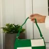Peppermayo - On The Record Handbag - Emerald Check -Accessories Shop b05b962334854366a9dc16769d180abc 1024x1024