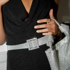 Peppermayo - Heidi Diamante Belt - Silver