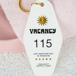 Vacancy Supply - Room 115 Keyring - White