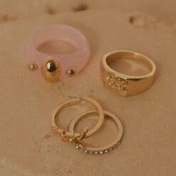 Peppermayo - You For Me Ring Set - Gold Pink -Accessories Shop bc05137a3f2f4d5d9bf73547bc3d6d4f 1024x1024