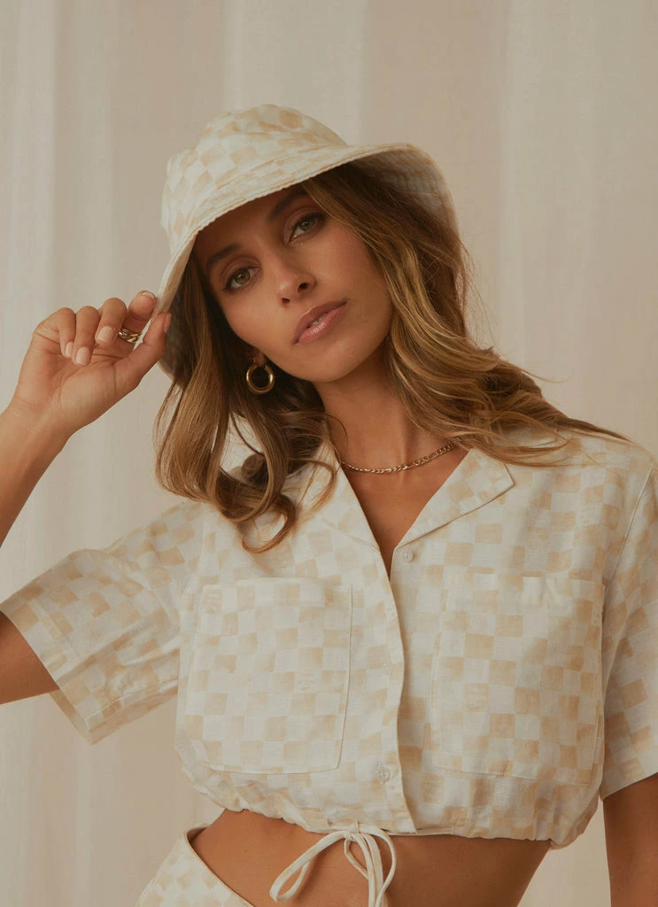 Cools Club - Bucket Hat - Sand Checker 3 Cools Club - Bucket Hat - Sand Checker - Image 2