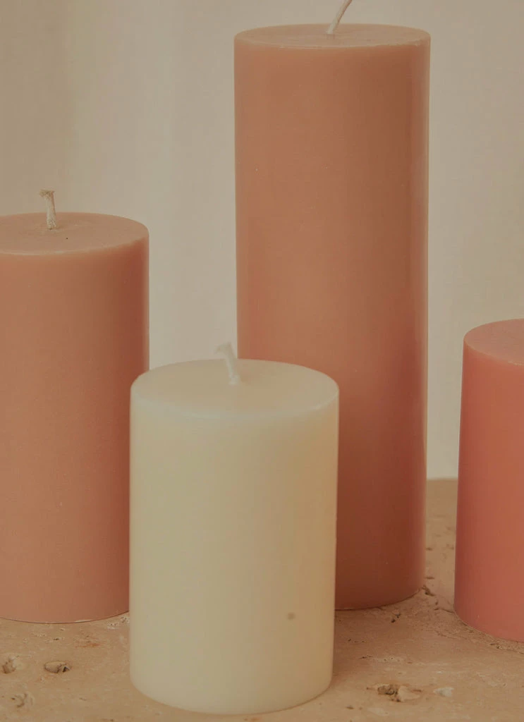 Candle Co - Moreton Eco Slim Pillar- 5cm X 7.5cm - Ivory 3 Candle Co - Moreton Eco Slim Pillar- 5cm X 7.5cm - Ivory