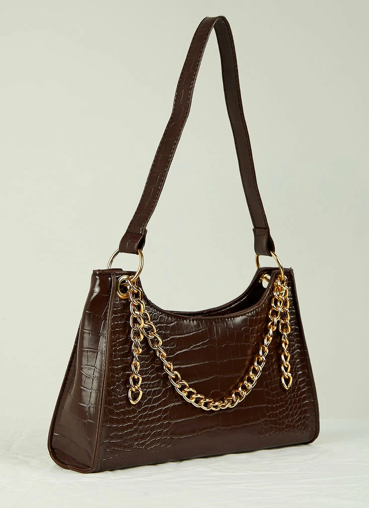 Peppermayo - Castings Handbag - Chocolate Croc 5 Peppermayo - Castings Handbag - Chocolate Croc - Image 3