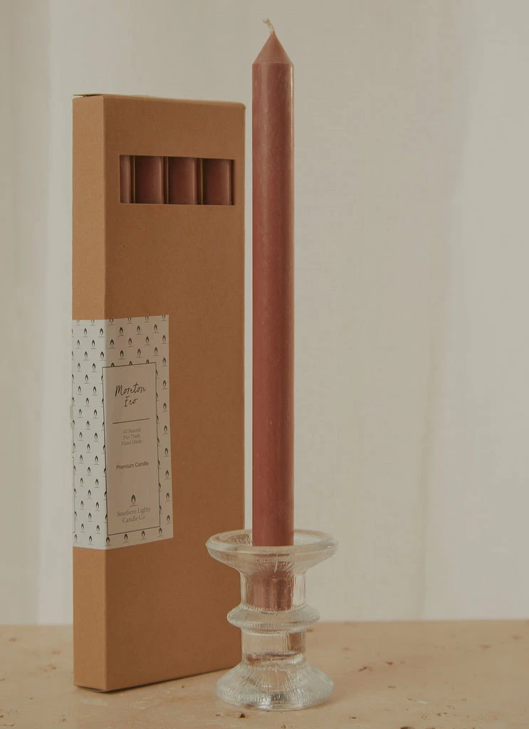 Candle Co - Moreton Eco Dinner Candle 4 Pack - Chocolate 5 Candle Co - Moreton Eco Dinner Candle 4 Pack - Chocolate - Image 3