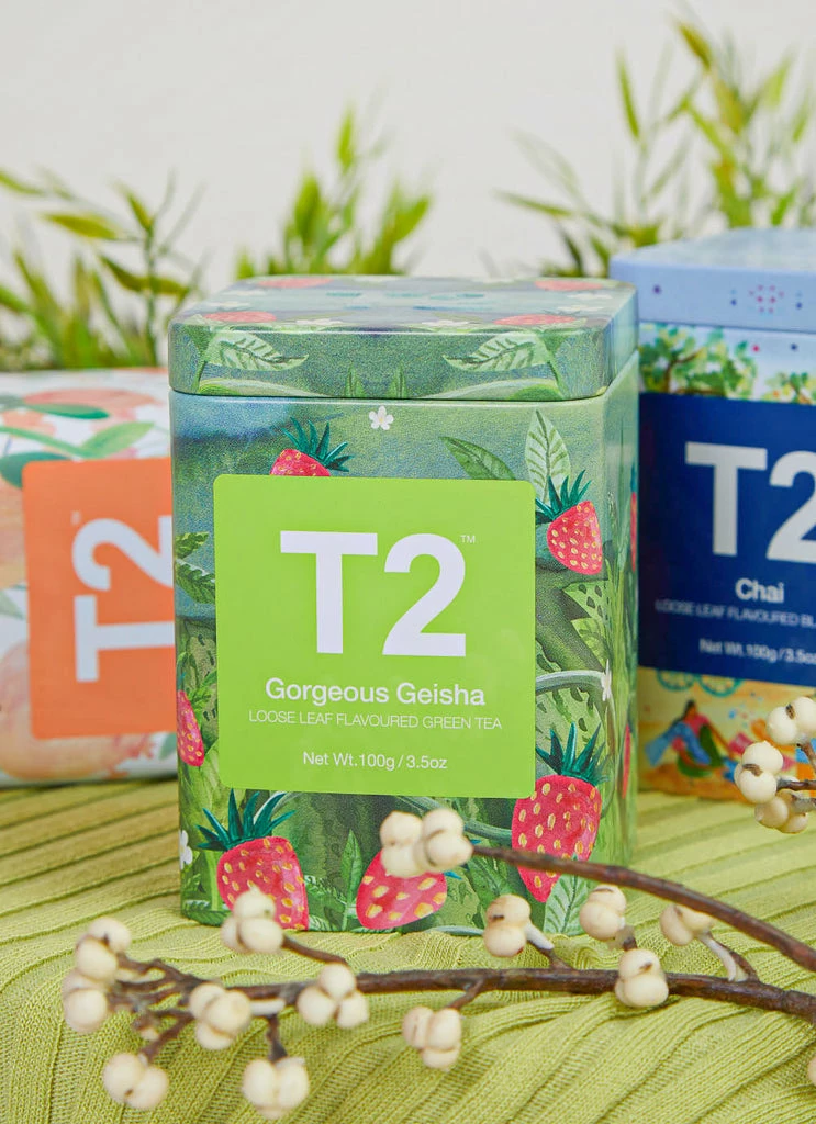 T2 - Gorgeous Geisha Tea Icon Tin 100g - Loose Leaf 4 T2 - Gorgeous Geisha Tea Icon Tin 100g - Loose Leaf - Image 2