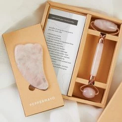 Peppermayo Exclusive - Gua Sha & Roller Set - Rose Quartz -Accessories Shop df890f605e374aba8e683467d67e8bf1 1024x1024