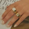 Peppermayo - Turlington Ring Set - Gold & White -Accessories Shop e1779297a0f146ba8ebcc9db17c8ddd9 1024x1024