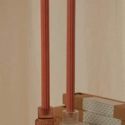 Peppermayo - Moreton Eco Fluted Dinner Candle 2 Pack - Baked Clay -Accessories Shop e23bf455f1584c5ab285d5f45156f867 1024x1024