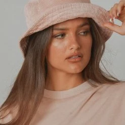 Afends - Cara Hemp Corduroy Bucket Hat - Ash Pink